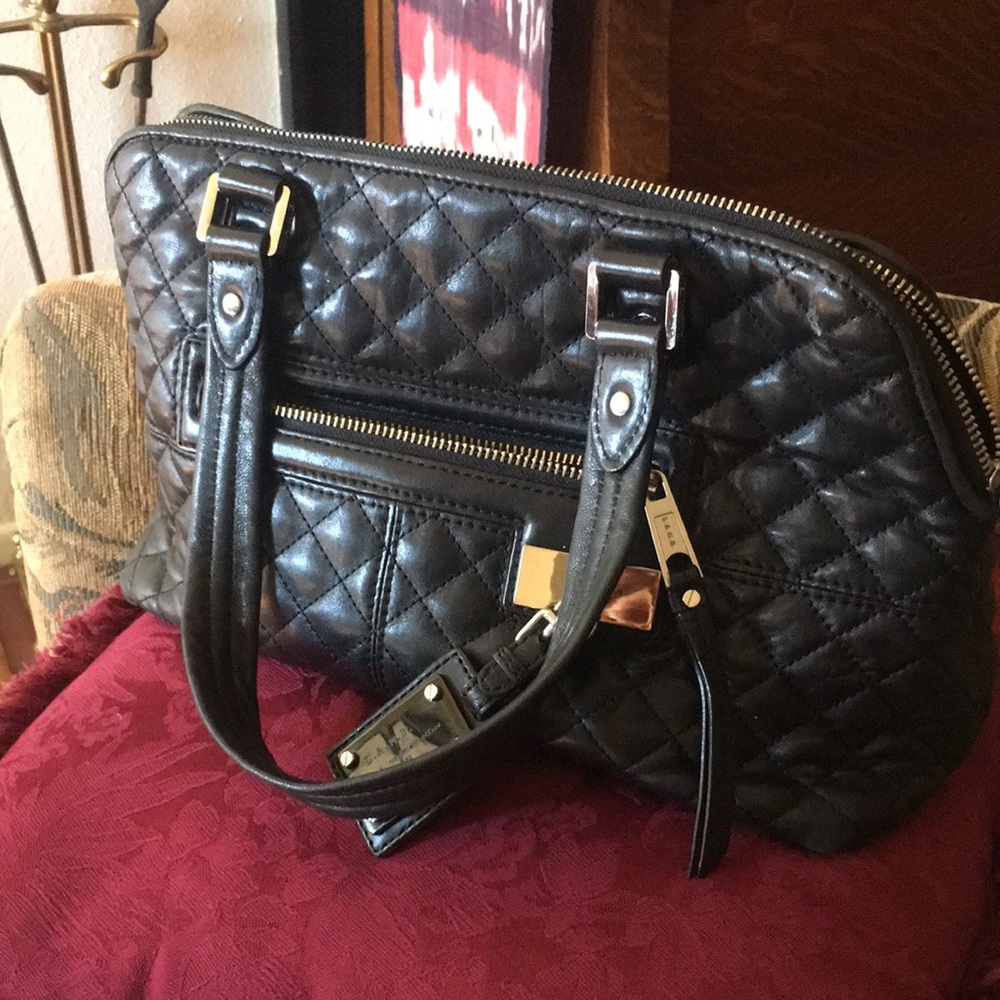 L.A.M.B. Black Leather Quilted purse (used)